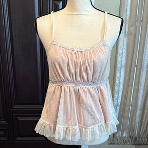 Pink Cream Baby Doll Camisole